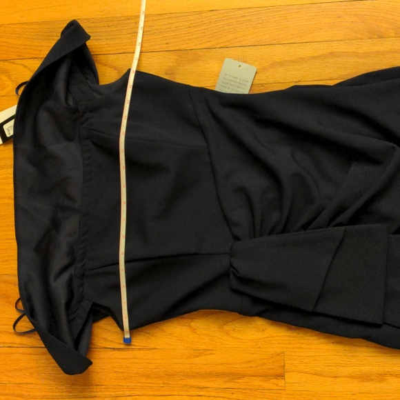 NEW with tags Nordstrom Ruched Off the Shoulder Crepe Gown in Navy - Picture 14 of 16